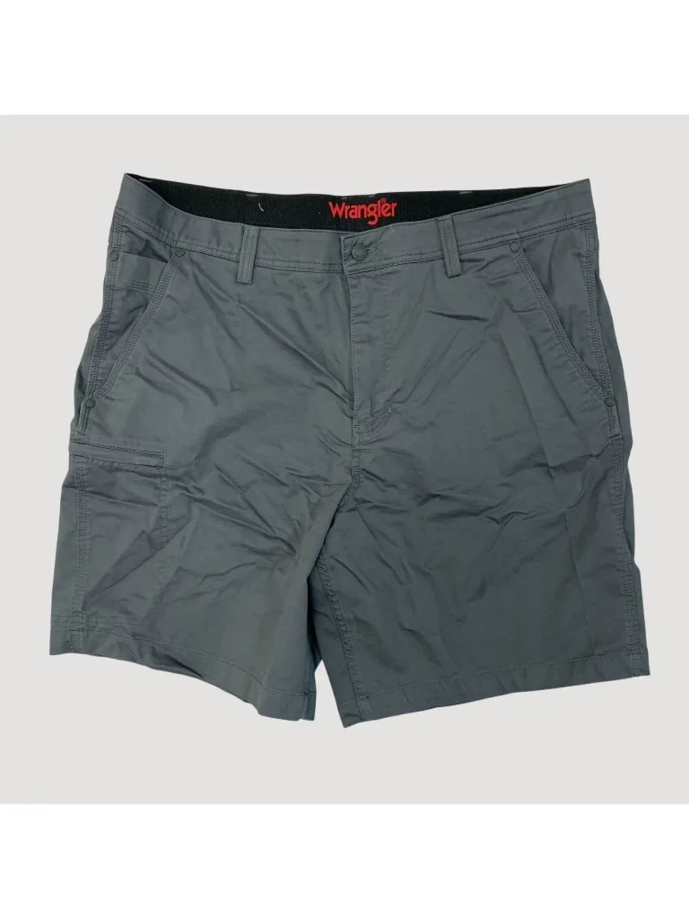 Wrangler Regular Fit Men's Size 38 Gray Cargo Shorts Stretch
